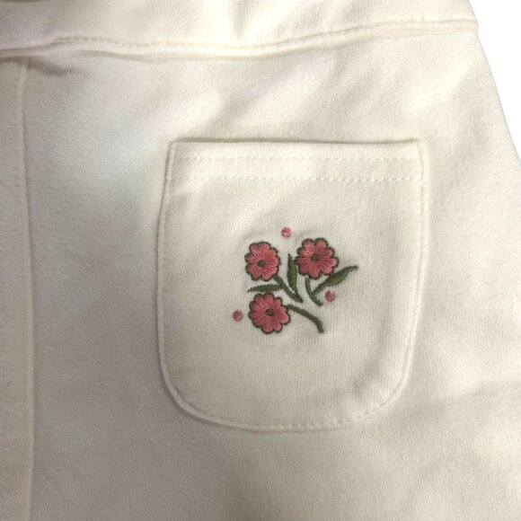 Baby Gap Vintage Overalls 0-3 Months White with Flowers NWT - Picture 6 of 11